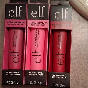 Elf Glow Reviver Melting Lip Balm Set - Cranberry, Cotton Candy, Yummy Gummy